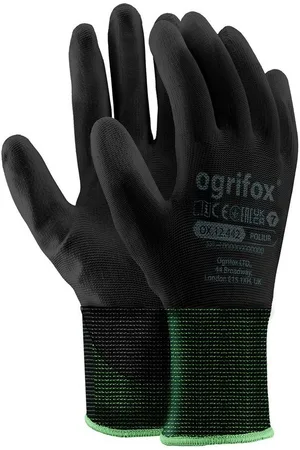 Midori Arbeitshandschuh-Set 24 Paar Montagehandschuh Schutzhandschuh Polyester, Polyurethan Beschichtet Schwarz Größe S (Nr.7) - Verkäufer: KK Verpackungen