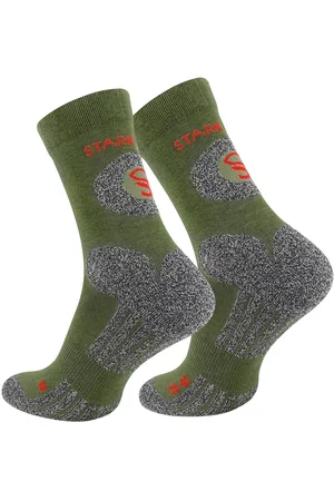 STARK SOUL Wandersocken 2 Paar Wandersocken, Trekking Outdoor Socken - Hiking (2 Paar) eingewebtes Logo - Verkäufer: Stark Soul GmbH