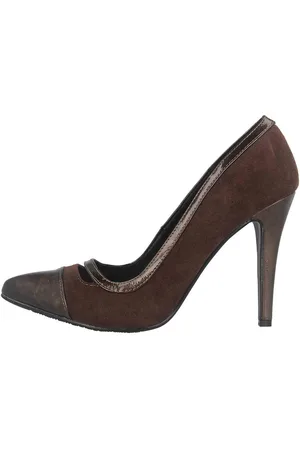 Andres Machado AM5531 Ante Marron High-Heel-Pumps - Verkäufer: schuhplus - Schuhe in Übergrößen