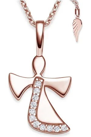 Amoonic Kette mit Anhänger Schutzengel Kette Silber 925 mit Engel-Anhänger Halskette für Kinder (individuell anpassbare Halskettenlänge), Silberkette Gold Rosegold vergoldet Kinder-Schmuck Geschenk Mädchen - Verkäufer: