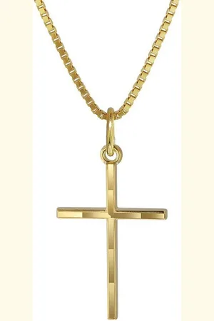 trendor Kette mit Anhänger Kreuz-Anhänger Gold 333 mit goldplattierter Kette - Verkäufer: uhrcenter