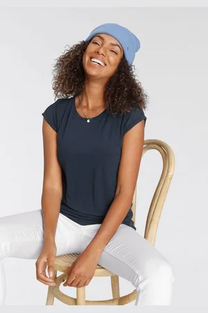 Tamaris T-Shirt Kurzarm, Regular Fit, unifarben, mit Rundhalsausschnitt