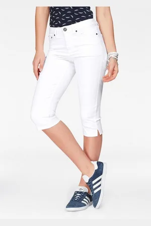ARIZONA Caprijeans mit Schlitz am Saum schmale Passform, mit stylischen Nieten, hohe Taille