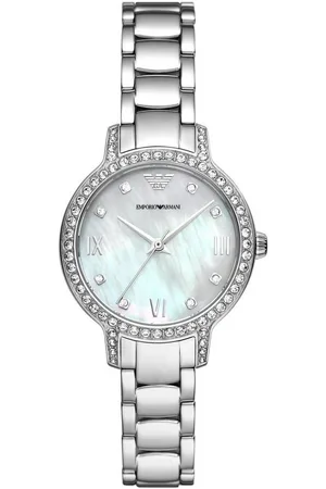 Emporio Armani Quarzuhr AR11484, Armbanduhr, Damenuhr, analog, Edelstahlarmband