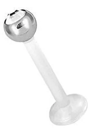 Karisma Nasenpiercing Bioplast Labret Transparent 2,5mm Edelstahl Kugel, mit Kristall Elements Weiss Lippe Tragus 1,2m - Verkäufer: Schmuck