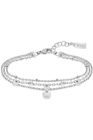 HUGO BOSS Armband Schmuck Edelstahl Armschmuck Ankerkette IRIS, mit Glasstein