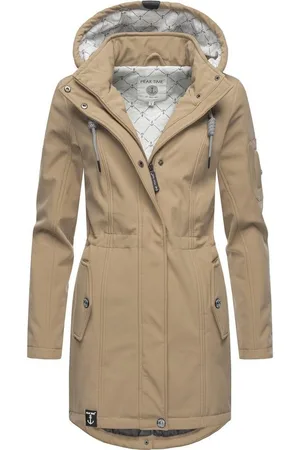 Peak Softshelljacke L60013 wasserabweisender Übergangs-Mantel mit abnehmbarer Kapuze