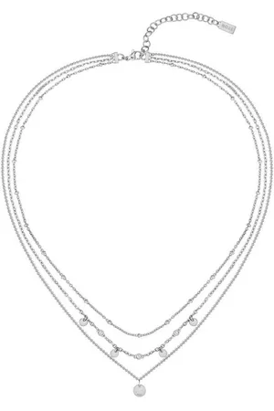 HUGO BOSS Kette mit Anhänger Schmuck Edelstahl Halsschmuck Ankerkette IRIS, mit Glasstein
