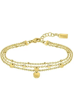 HUGO BOSS Armband Schmuck Edelstahl Armschmuck Ankerkette IRIS, mit Glasstein