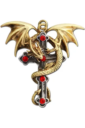 ANNE STOKES Kreuzanhänger Crux Dragana Anhänger Schmuck - Drachen, Kreuze - 50x60mm - Verkäufer: Holzenplotz