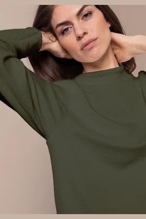 Bianca Langarmshirt RAQUELA in cleanem Look mit Waffeloptik und Stehkragen - Verkäufer: