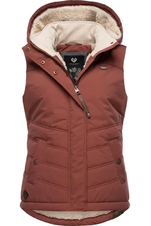 Ragwear Steppweste Hesty Wasserdichte Outdoor-Weste mit abnehmbarer Kapuze