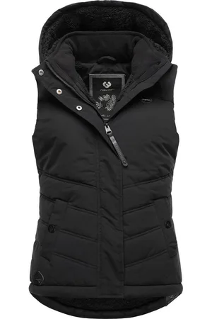 Ragwear Steppweste Hesty Wasserdichte Outdoor-Weste mit abnehmbarer Kapuze