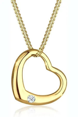 Elli DIAMONDS Kette mit Anhänger Herz Liebe Romantik Diamant (0.03 ct) 925 Silber, Herz - Verkäufer: JULIE & GRACE GmbH