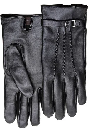 Pearlwood Lederhandschuhe Donna Zierbiesen auf dem Handrücken, kleinem Zierriegel