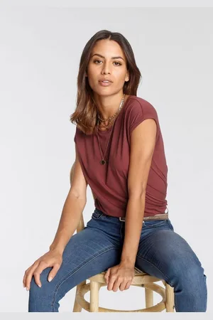 Tamaris T-Shirt Kurzarm, Regular Fit, unifarben, mit Rundhalsausschnitt