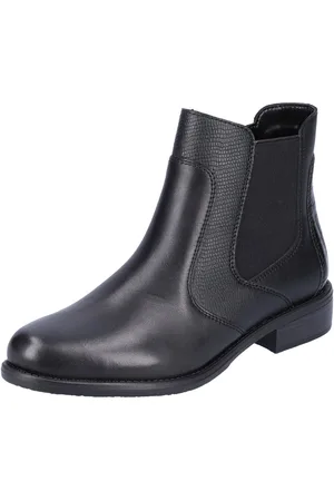 Remonte Chelseaboots, Blockabsatz, Stiefelette, Businesschuh, Besätze in Reptilienoptik