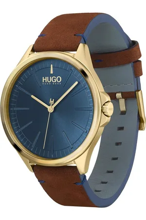 HUGO BOSS Quarzuhr #SMASH 1530134, Armbanduhr, Herrenuhr, Mineralglas, Lederarmband