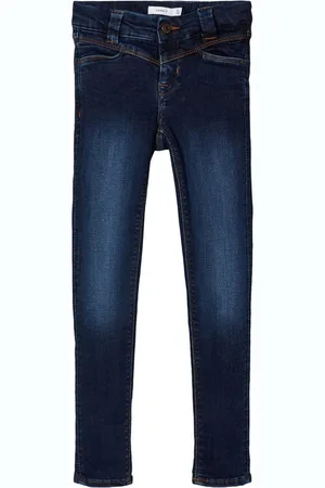 NAME IT Skinny-fit-Jeans Mädchen Denim-Jeans aus Bio-Baumwolle Dark Blue Denim 158 - Verkäufer: Schnubby-de