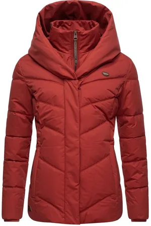 Ragwear Anorak Natesa Intl. stylische Winterjacke mit V-Steppung und Kapuze