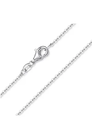 Materia Silberkette Damen Mädchen Silber Ankerkette gewalzt 1mm K97, 925 Sterling Silber, rhodiniert - Verkäufer: Schmuck