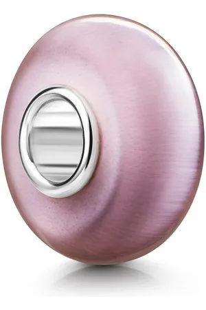 Materia Bead Glasperle Lila Flieder Katzenauge-Optik / Cat-Eye Effekt 1272, Kern aus 925 Sterling Silber - Verkäufer: Schmuck
