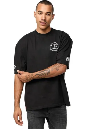 Trueprodigy Oversize-Shirt Dilan Logoprint Rundhals dicker Stoff - Verkäufer: