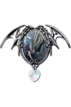 ANNE STOKES Kettenanhänger Anhänger Es war einmal.. Cabochon Schmuck Drache Elfe Fan - Verkäufer: Holzenplotz