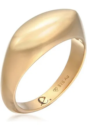 Elli Fingerring Siegelring Marquise Design 925 Silber rhodiniert, Siegelring - Verkäufer: JULIE & GRACE GmbH