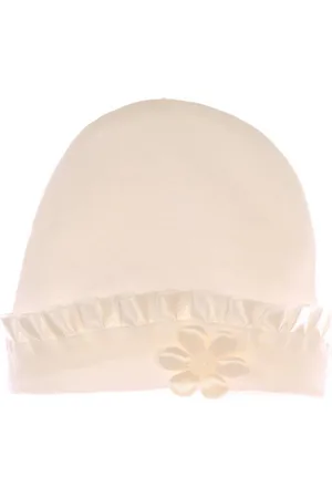 La Bortini Schlupfmütze Babymütze mit Rüschen Baby Mütze in Creme 0Monate bis 3Jahre elestisch, ecry, 32 34 36 38 40 42 44 46 48 50 52 - Verkäufer: A&O Baby-und Kindermoden