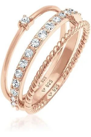 Elli Ring-Set Kristalle Ringset (3 tlg) 925 Silber, Ring Set - Verkäufer: JULIE & GRACE GmbH