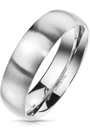 Bungsa Partnerring klassischer Herrenring matt silber aus Edelstahl 8mm breit (Ring) - Verkäufer: