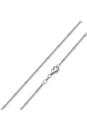 Materia Silberkette Damen Silber Schlangenkette Kugeln 40-80cm K66, 925 Sterling Silber, rhodiniert - Verkäufer: Schmuck