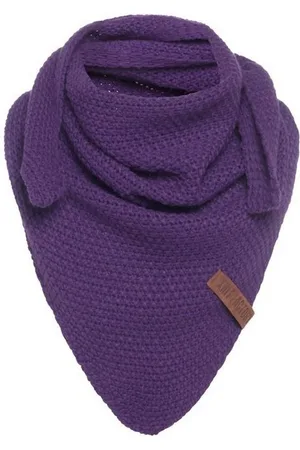 Knit Factory Schal Coco Dreiecksschals 140x60 cm Glatt Lila, (1-St), Schal Strickschal Umhängetuch Tuch Strickware - Verkäufer: Bettklusiv GmbH