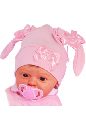 La Bortini Schlupfmütze Babymütze mit Schleifen Baby Mütze in elastisch, weich, 34 36 38 40 42 44 46 48 50 - Verkäufer: A&O Baby-und Kindermoden