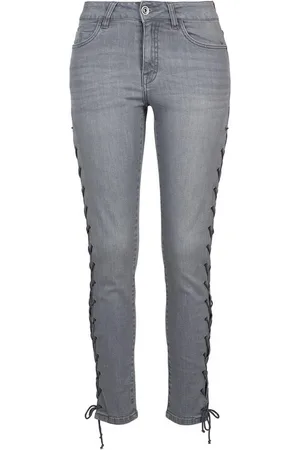 Urban classics Bequeme Jeans Damen Ladies Denim Lace Up Skinny Pants (1-tlg)