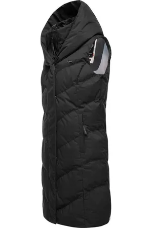 Ragwear Steppweste Natalka Vest stylische, gesteppte Winterweste mit gefütterter Kapuze