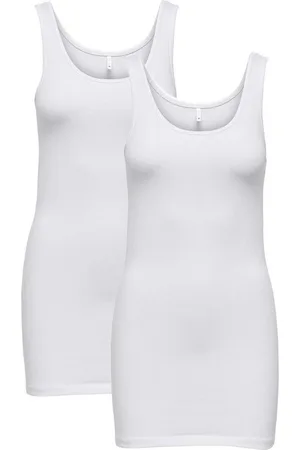 ONLY Shirttop Long Tank Top 2-er Stück Pack Basic Shirt Set ONLLIVE (2-tlg) ONLLIVE LOVE S/L LONG TANK TOP NOOS - Verkäufer: ARIZONAS