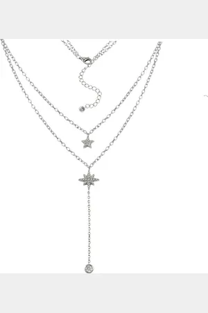 SilberDream Silberkette GSK4902WX Zirkonia Halskette Layer 925 (Halskette), Halsketten (Sterne) ca. 48cm, 925 Sterling Silber, Farbe: silber - Verkäufer: Fit4Style Silberschmuck - IMPPAC