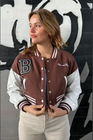 Worldclassca Collegejacke Damen Crop Collegejacke Übergangsjacke Bomberjacke - Verkäufer: