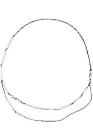 Diesel Collier DX0056040, aus Edelstahl, Erbskette, mit Herstellerschriftzug, 71cm lang - Verkäufer: Gigandet