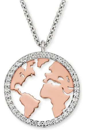 Engelsrufer Kette mit Anhänger WELT BICOLOR, ERN-WORLD-BICOR-ZI, mit Zirkonia (synth)