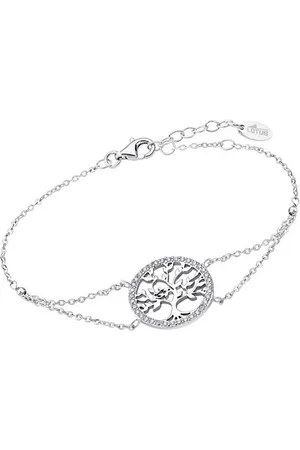 Lotus Silberarmband Lebensbaum Armband (Armband), Armband Lebensbaum ca. 16cm, 925 Sterling Silber, Farbe: weiß, silber - Verkäufer: Fit4Style Silberschmuck - IMPPAC