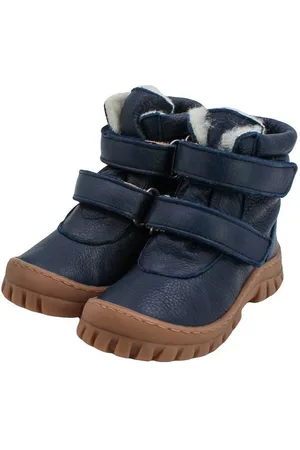 POLOLO Stiefel Liam ECO Lederschuhe Wollfutter Blau Schnürstiefelette - Verkäufer: Alex und Elis Kinderschuhe