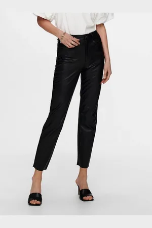 ONLY Lederimitathose High WaistPU Kunstleder Hose Stretch Pants Beschichtet ONLEMILY ONLEMILY HW ST ANK FAUX LEATHER PNT NOOS - Verkäufer: ARIZONAS