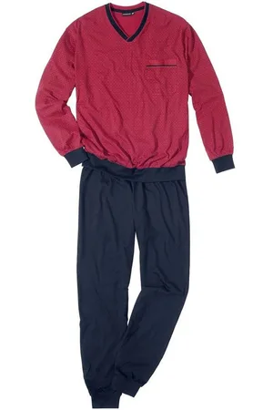 Götzburg Pyjama Manhattan V-Ausschnitt, Bündchen (1 tlg) - Verkäufer: Andy`s Fashion