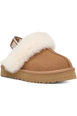 UGG Funkette Hausschuh Plateau Clog, Mule, Hausschuh mit elastischem Fersen-Strap