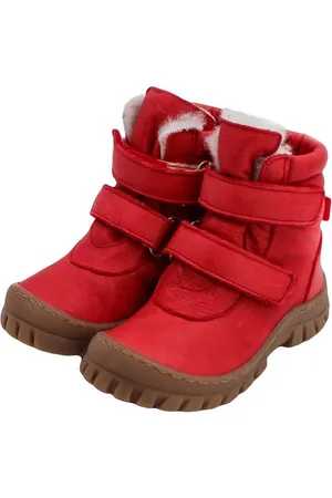 POLOLO Liam Stiefel ECO Lederschuhe Wollfutter Rot Schnürstiefelette - Verkäufer: Alex und Elis Kinderschuhe