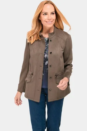 GOLDNER Blouson Blazer in weicher Velourslederoptik Ohne - Verkäufer: