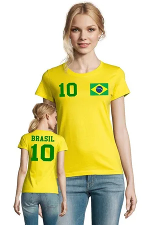 Blondie & Brownie T-Shirt Damen Brasilien Sport Trikot Fussball Weltmeister Meister WM - Verkäufer: Hubihu
